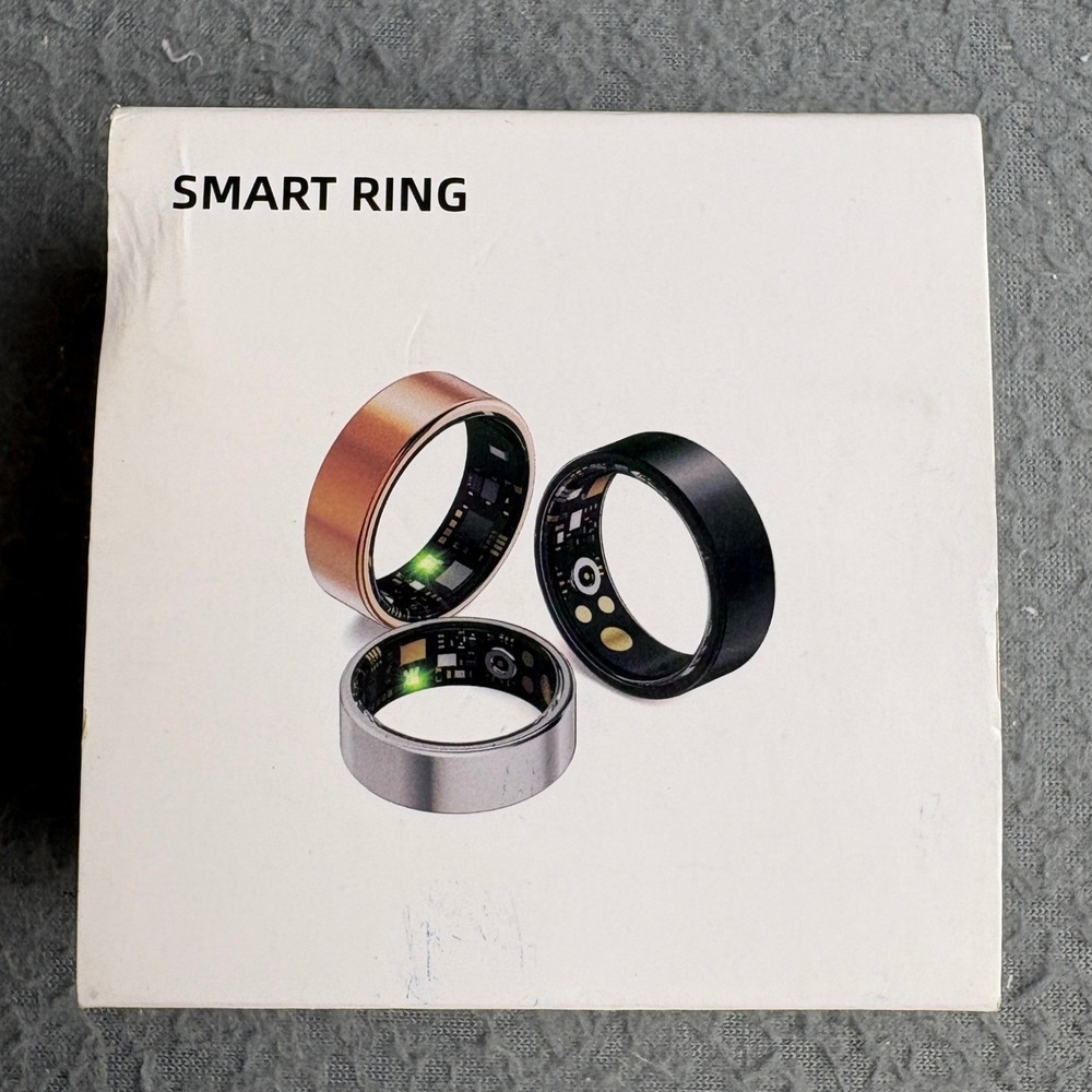 SmartHealth Smart Ring Stainless Steel Fitness Tracker Silver Size 9 with Case